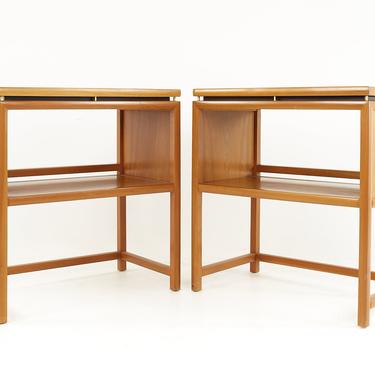 Michael Taylor for Baker New World Mid Century End Tables - A Pair - mcm 