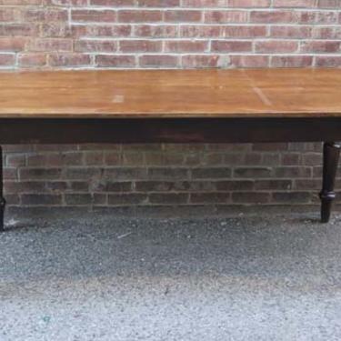 Antique English Pine Country Farm Table with Turned Legs.at the Boston Design Center