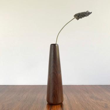 Artisan Turned Rosewood Bud Vase by RC Morris, 1980 