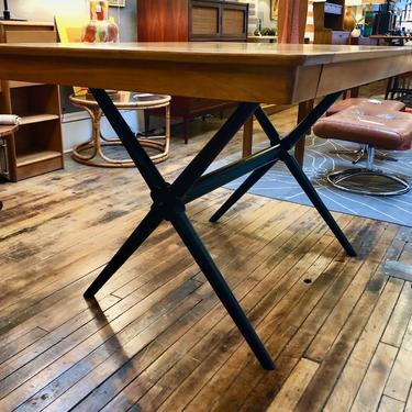 Vintage X-Base Dining Table in the style of Robsjohn Gibbings