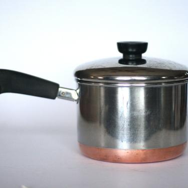 vintage revere ware 2 quart saucepan made in Rome NY copper clad bottom 