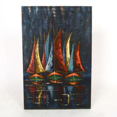 Sailboats Oil on Canvas