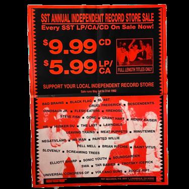 Vintage SST Records "Independent Record Store Sale" Poster