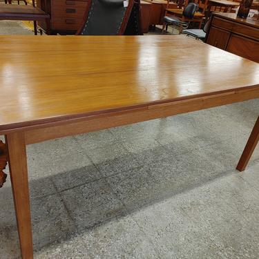 Mid Century Modern Danish Ansager Mobler Extendable Dining Table 