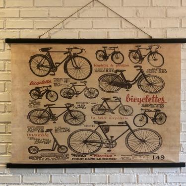 FRENCH BICYCLE CANVAS WALL ART