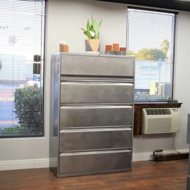 Sale 5-drawer Metal Filing Cabinet Refinished / Wood Top / Dresser / tool storage / Office Storage / Rustic / industrial / Urban Modern 