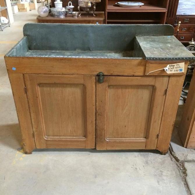 Antique Dry Sink With Zinc Top Very Good Shape Would Make A Great Vanity Only 450