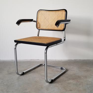 1970s Marcel Breuer Cane and Chrome &quot;Cesca&quot; Chair 