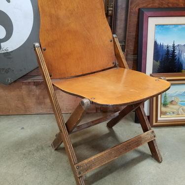 Vintage 1940s American Seating Co Oak Folding Chair