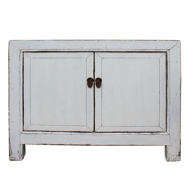 Oriental Simple Distressed Off White Credenza Sideboard Table Cabinet cs5020S