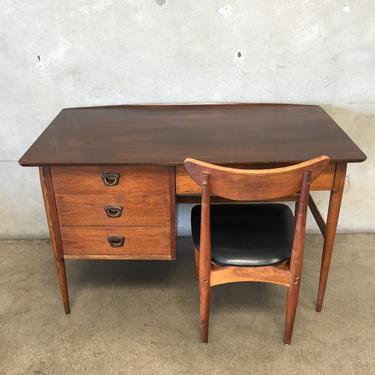 Mid Century Desk and Chair by Bassett Furniture