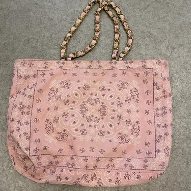 Pink Chanel Paisley Giant Shoulder Bag