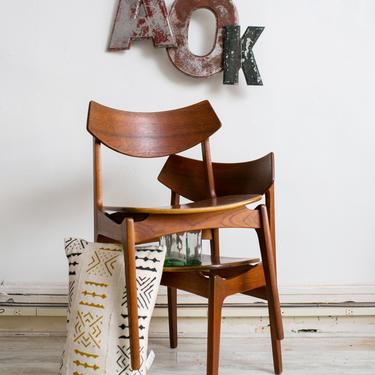 Erik Buck Mid-century modern Teak Chairs by Funden-Schmidt &amp; Madsen