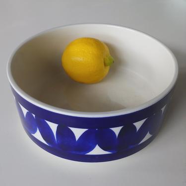 Vintage Arabia of Finland Sotka Blue Pattern 7&amp;quot; Vegetable Serving Bowl 