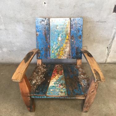 Reclaimed Teak Lounge Chair from Fishing Boats
