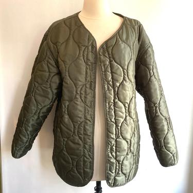 Vintage QUILTED ARMY LINER Jacket Coat / M 