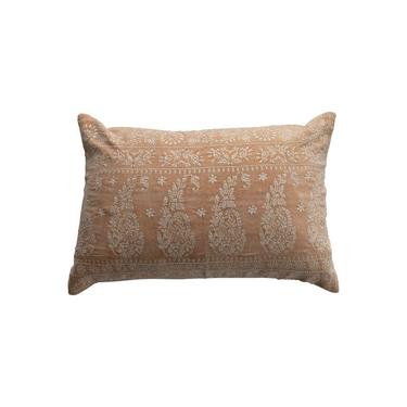 Roseate Embroidered Velvet Pillow