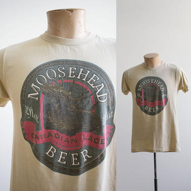 Vintage Moosehead Beer Tshirt / 1970s Beer Tee / Canada Tee / Lager Tee / Vintage Brewery Tshirt 