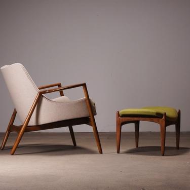 Kofod Larsen Lounge Chair and Ottoman 