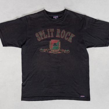 TOURIST GRAPHIC TEE Vintage Split Rock Resort Black Cotton Short Sleeve Crew Neck 90's Oversize / Extra Large 