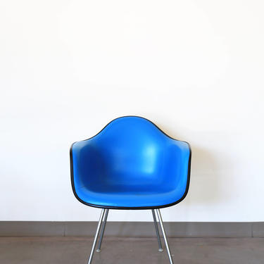 Blue Naugahyde Chair By Eames For Herman Miller 