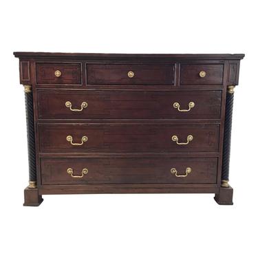 Transitional Hickory Chair Mahogany Finished Friedrich Drawer Chest