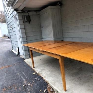 Large Scale Midcentury Draw Leaf Dining Table