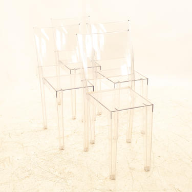Philippe Starck for Kartell La Marie Mid Century Clear Acrylic Dining Chairs - Set of 4 