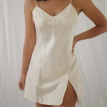 Vintage Cream Victoria’s Secret Silk Slip Dress - Medium 