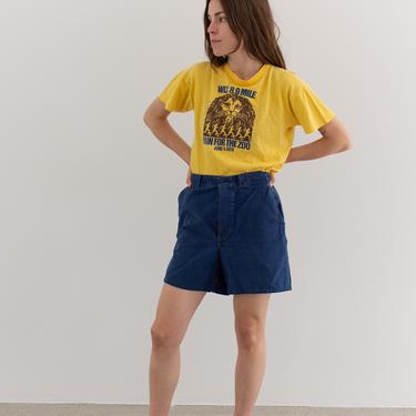 Vintage 29 Waist Blue Denim Shorts | French Workwear style | Painter | S017 