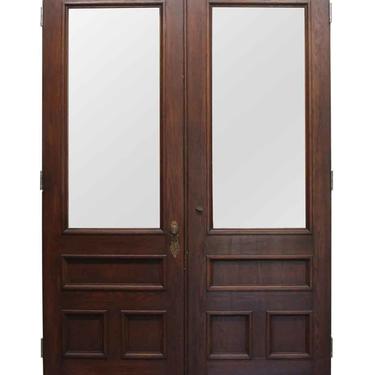 American Chestnut Double Brownstone Doors 100.75 x 69.875