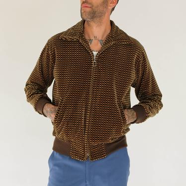 Vintage 90s Brown & Black Checkerboard Velour Bomber Jacket w/ Removable Faux Fur Lining | Gucci, Fendi, Hip Hop | 1990s Streetwear Jacket 