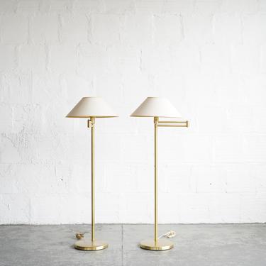 Walter Von Nessen Brass Floor Lamps
