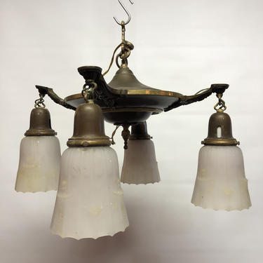 Vintage Pendant 4 Bulb Light