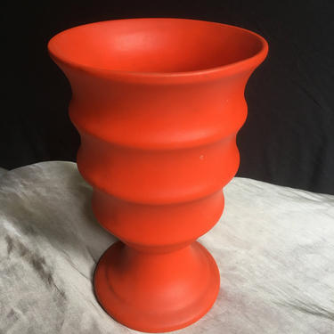 Mid Century Orange Footed Ceramic Vase from Erphila Czechoslovakia by BellewoodDesignGoods