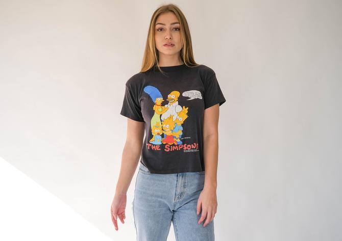 Paper Thin Streetwear 1990s Bart Simpson Pop Art T-Shirt Threadbare Vintage 90s The Simpsons Tijuana Mexico Single Stitch Tee Grunge