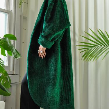 80s Green Faux Fur Coat