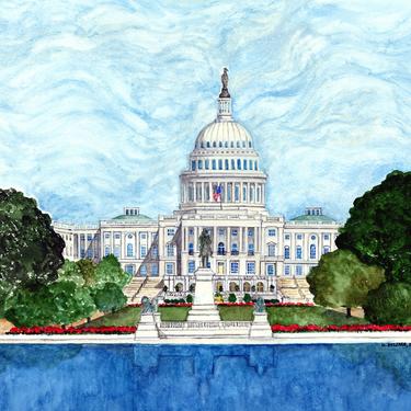 Capitol, West Front, 8"x10" matted print
