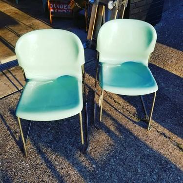 Pair of MCM molded chairs $80