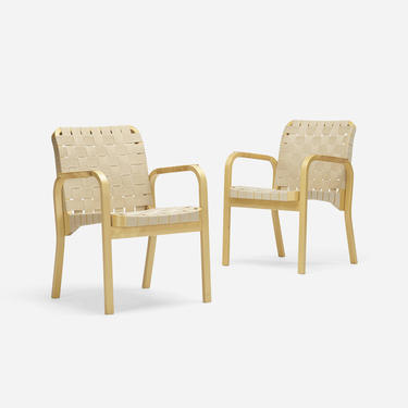 armchairs model 45, pair (Alvar Aalto)