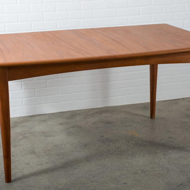 Mid-Century Modern Butterfly Leaf Teak Dining Table