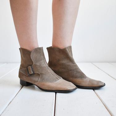 Suede Taupe Ankle Boots 