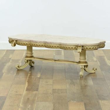 French Regency Style Marble Top Coffee Table