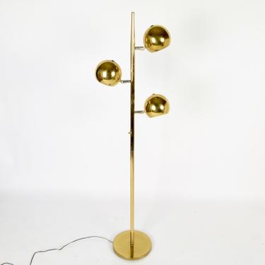 Brass Floor Lamp With Adjustable Heads