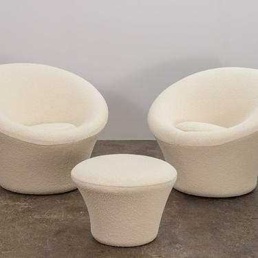 Pierre Paulin Artifort Mushroom Lounge Chairs with Ottoman 