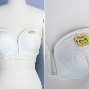 1950s Perma-Lift OVERWIRE Bra | Vintage 50s New Old Stock Circle Stitch Bullet Bra with Box | Size 38B 36C 