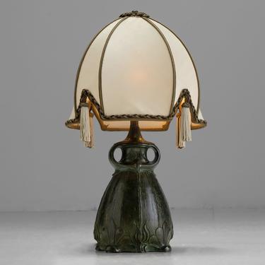 Art Nouveau Bronze Table Lamp