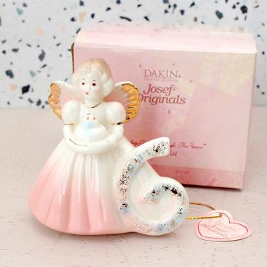 Vintage 1980s Josef Originals Birthday Angel Girl Age Six - 6-Year-Old Porcelain Figurine 