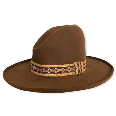 Vintage STETSON Cowboy Hat ~ size 7 1/4 ~ Pencil Curl ~ Gus / Tom Mix ~ Wide Brim ~ Western ~ 3X Beaver ~ Fur Felt 