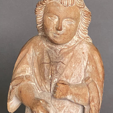 Antique Carved Wood Santo Figure 